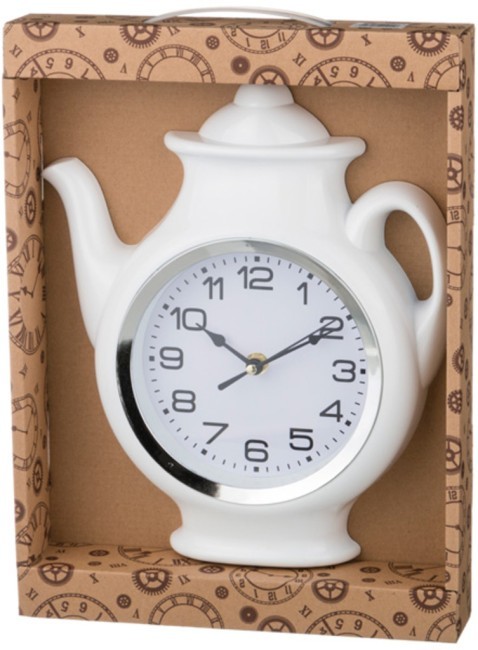 Часы настенные кварцевые "chef kitchen" белые 25*30*5 см. диаметр циферблата=14 см. Lefard (220-215)