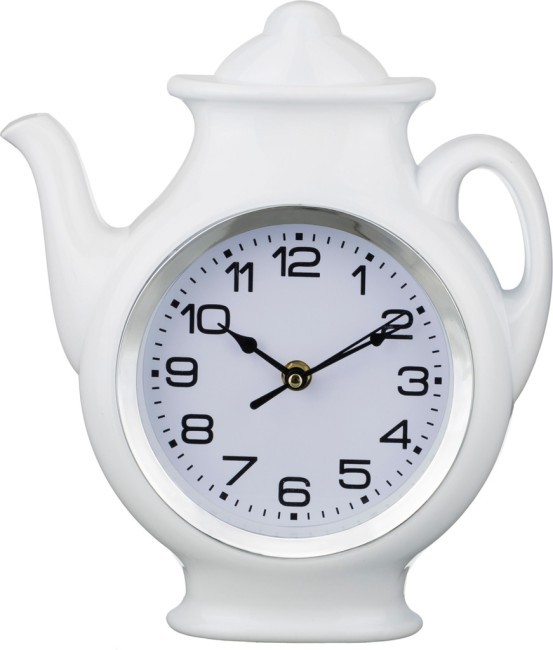 Часы настенные кварцевые "chef kitchen" белые 25*30*5 см. диаметр циферблата=14 см. Lefard (220-215)