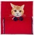 Фартук "котик" 20% х/б, 80% пэ, красный, вышивка SANTALINO (850-638-47)