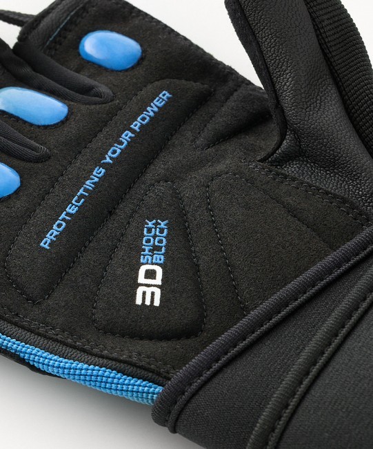 Перчатки для фитнеса STARFIT WG-201, черный/синий (2119229) Перчатки для фитнеса STARFIT WG-201, черный/синий (2119229)