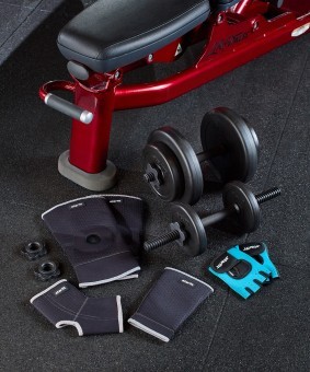 Гриф гантельный BASEFIT BB-106 d=25 мм, пластиковый, с пластиковыми замками, 40 см (1484875)