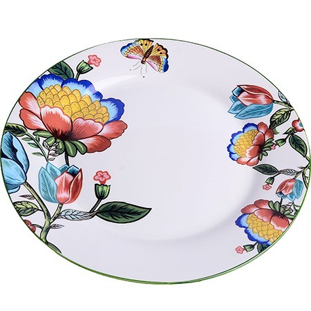 Блюдо круглое 25,5см Летний букет доломит LR (30804) Блюдо круглое 25,5см Летний букет доломит LR (30804)