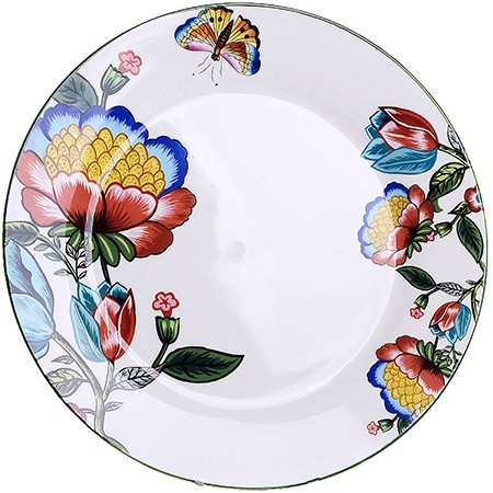 Блюдо круглое 25,5см Летний букет доломит LR (30804) Блюдо круглое 25,5см Летний букет доломит LR (30804)