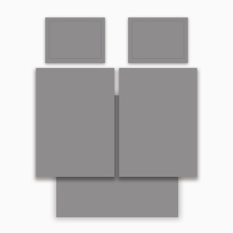 Кпб семейный "solid" серый, сатин, хлопок 100%, подод.150х210-2шт, пр.240х240-1шт, нав.50х70-2шт Lefard (989-002-17)