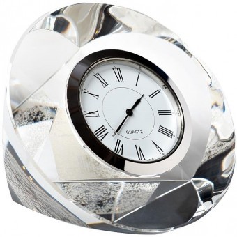 Часы настольные, 10*10*4 см. цвет серебряный - TT-00001658
