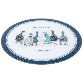 Тортовница вращающаяся "гуси" 32*2,5 см Agness (357-242)