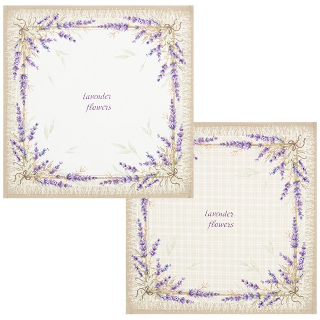 Набор салфеток из 2-х шт "душа прованса",40х40см, 100% хлопок,бежевый,твил, Lefard (850-735-82)