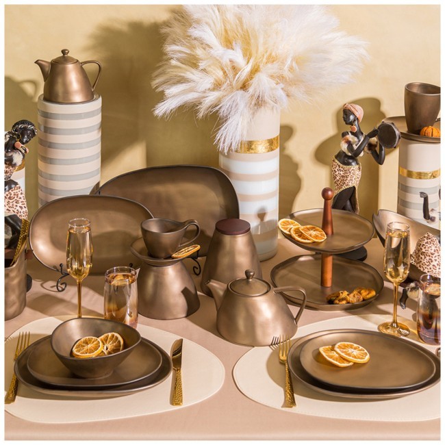 Блюдо с ручками bronco "bronze" 30*18,5*9 см Bronco (474-179)