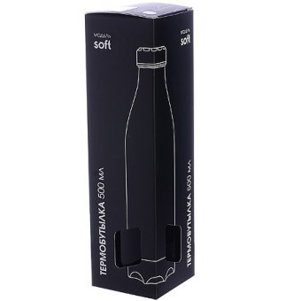 Термобутылка 500мл.Soft черная (77010-2)