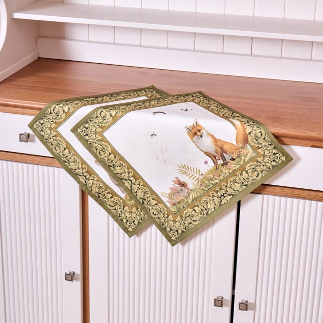 Набор салфеток из 2-х шт "охота" 40х40см, твил, 100% хлопок, лиса Lefard (850-751-81)