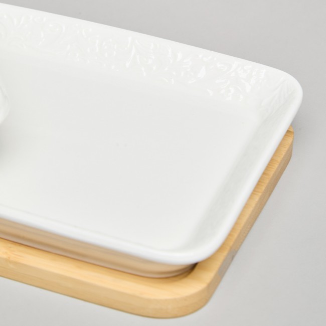 Масленка lefard "muse" на дер. подставке 17*12,5*8 см Lefard (587-240)