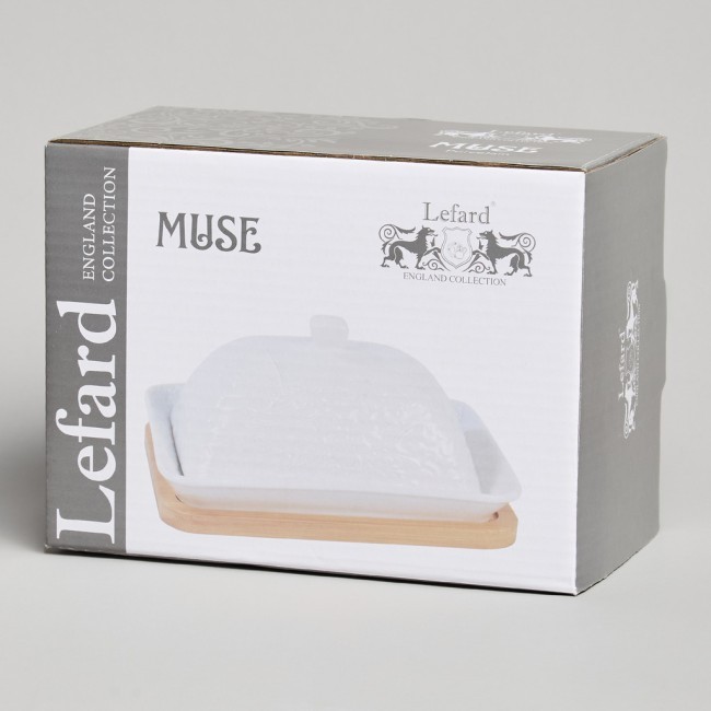 Масленка lefard "muse" на дер. подставке 17*12,5*8 см Lefard (587-240)