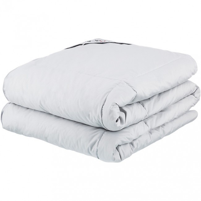 Одеяло "хюгге" 205*140 см теплое пух серого гуся премиум,волокно микробол,сатин Бел-Поль (810-189)