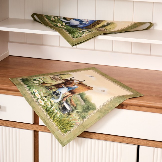 Набор салфеток из 2-х шт  "синие коты. про любовь",40х40см, 100% хлопок,твил, беж Lefard (850-720-81)