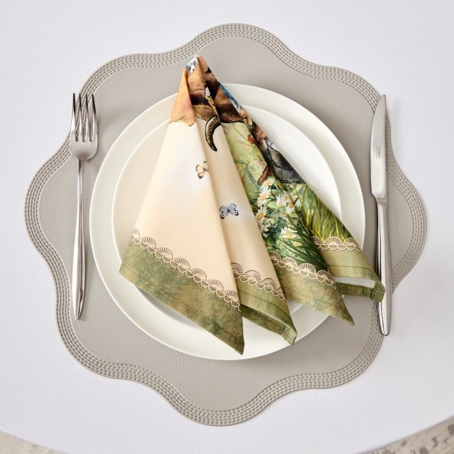 Набор салфеток из 2-х шт  "синие коты. про любовь",40х40см, 100% хлопок,твил, беж Lefard (850-720-81)