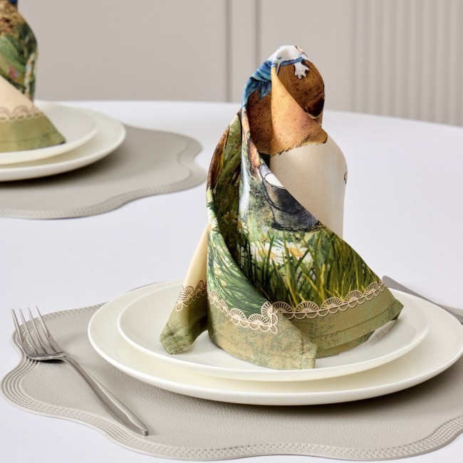 Набор салфеток из 2-х шт  "синие коты. про любовь",40х40см, 100% хлопок,твил, беж Lefard (850-720-81)