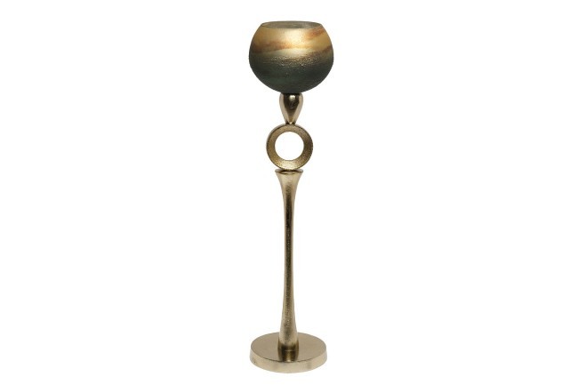 Подсвечник золотисто-зеленый d11*50см (TT-00005558)