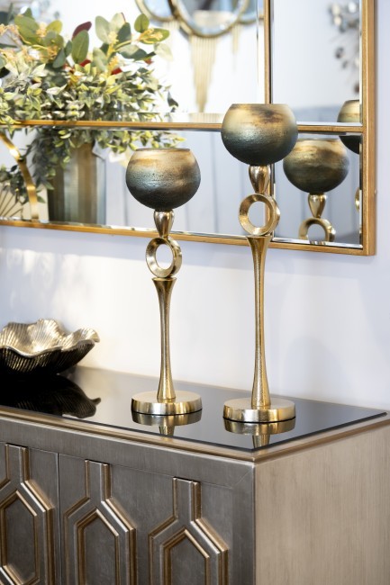 Подсвечник золотисто-зеленый d11*50см (TT-00005558) Подсвечник золотисто-зеленый d11*50см (TT-00005558)