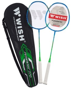 Набор для бадминтона WISH Fusiontec 770K, 2 ракетки, синий/зеленый (561377) Набор для бадминтона WISH Fusiontec 770K, 2 ракетки, синий/зеленый (561377)