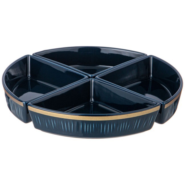 Менажница lefard "herbal" 4 секции на подставке синяя Lefard (42-493-1)