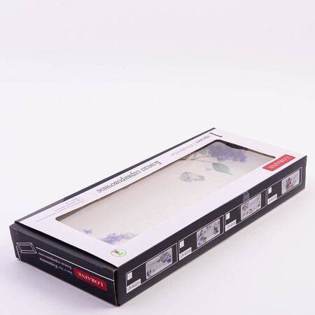 Блюдо сервировочное прямоугольное Букет фантазий доломит LR (60223) Блюдо сервировочное прямоугольное Букет фантазий доломит LR (60223)