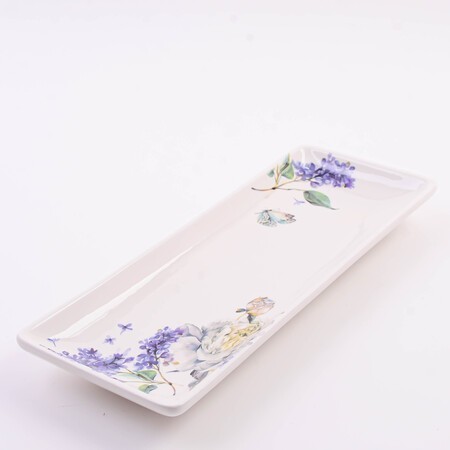 Блюдо сервировочное прямоугольное Букет фантазий доломит LR (60223) Блюдо сервировочное прямоугольное Букет фантазий доломит LR (60223)