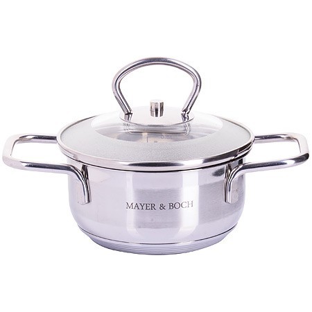 Кастрюля с крышкой 0,6 л нерж/сталь МВ (25404) Кастрюля с крышкой 0,6 л нерж/сталь МВ (25404)