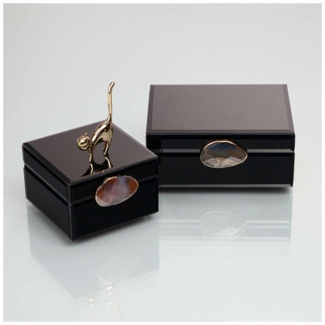 Шкатулка коллекция "granite" цвет:чёрный 19*16*8 см Lefard (453-165)