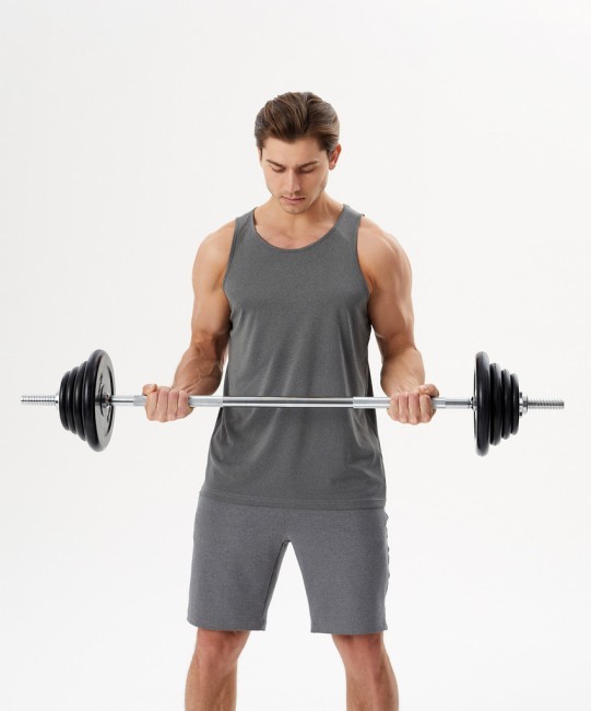 Гриф для штанги STARFIT BB-103 прямой, d=25 мм, металл, с металлическими замками, хром, 120 см (1484389)