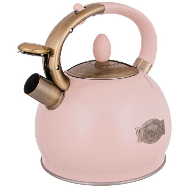 Чайник agness со свистком, серия тюдор, 3,0 л термоаккумулирующее дно, индукция Agness (937-839) Чайник agness со свистком, серия тюдор, 3,0 л термоаккумулирующее дно, индукция Agness (937-839)