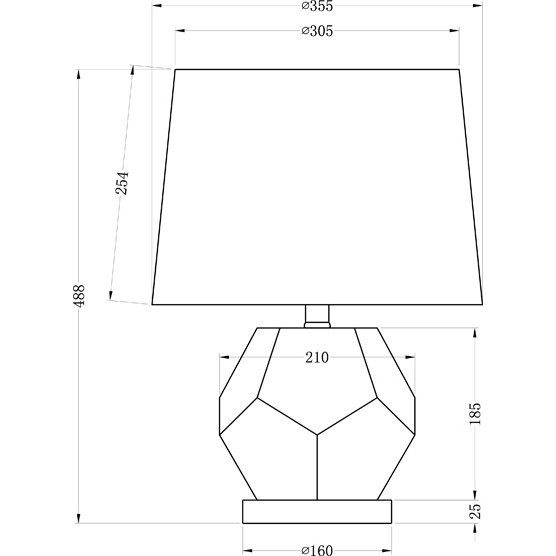 Лампа настольная плафон белый d30*49см (TT-00001530) Лампа настольная плафон белый d30*49см (TT-00001530)