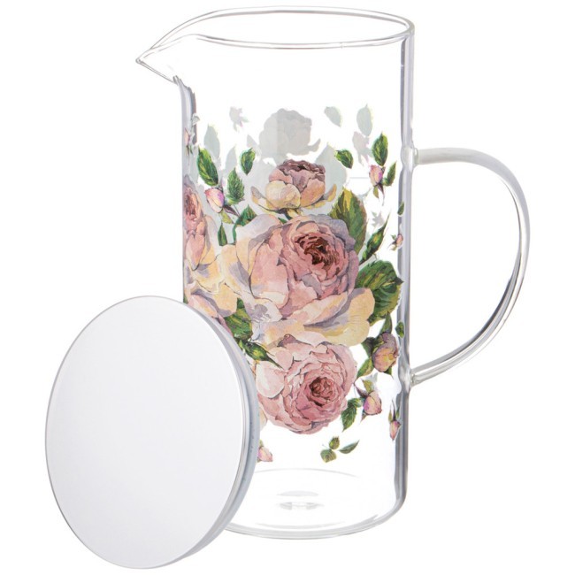 Кувшин agness  "винтаж.пионы" 1400 мл жаропрочное боросиликатное стекло Agness (887-101)
