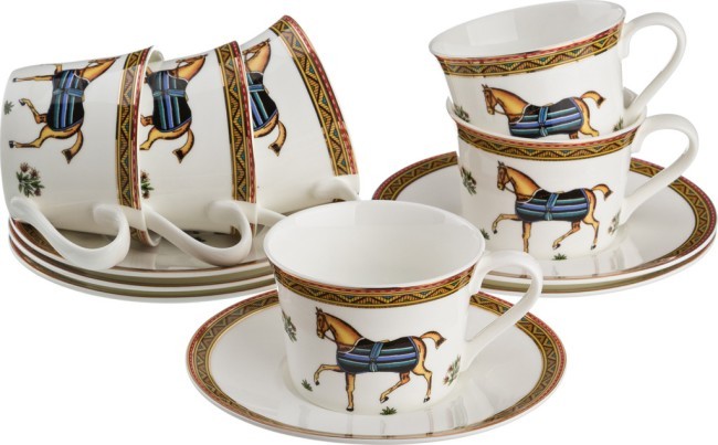 Чайный набор lefard "лошадь" на 6 пер. 12 пр. 200 мл Lefard (264-227)