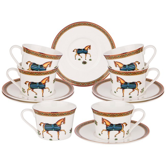 Чайный набор lefard "лошадь" на 6 пер. 12 пр. 200 мл Lefard (264-227)