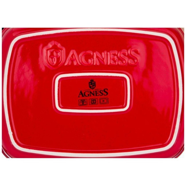 Блюдо для запекания agness "modern kitchen" прямоуг. красное 1800 мл 30*19*7 см Agness (777-076)