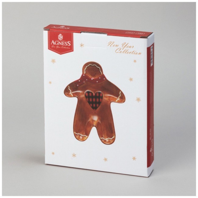 Тарелка закусочная agness “пряничный домик" 20,8*15,5*2,8 см Agness (358-2275) Тарелка закусочная agness “пряничный домик" 20,8*15,5*2,8 см Agness (358-2275)