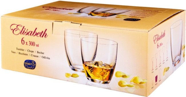 Набор стаканов из 6 шт. "kate optic" 300 мл. высота=9 см Bohemia Crystal (674-672)