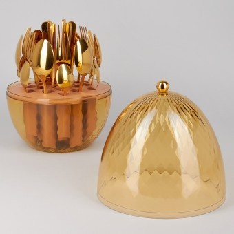 Набор столовых приборов на вращающейся подставке, 24пр, пвд покрытие Agness (922-021) Набор столовых приборов на вращающейся подставке, 24пр, пвд покрытие Agness (922-021)