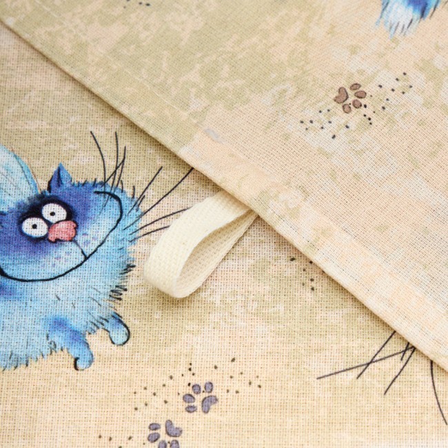 Набор полотенец из 2х шт "синие коты. лаванда",40х70см, 100% хлопок,твил, беж Lefard (850-718-61)