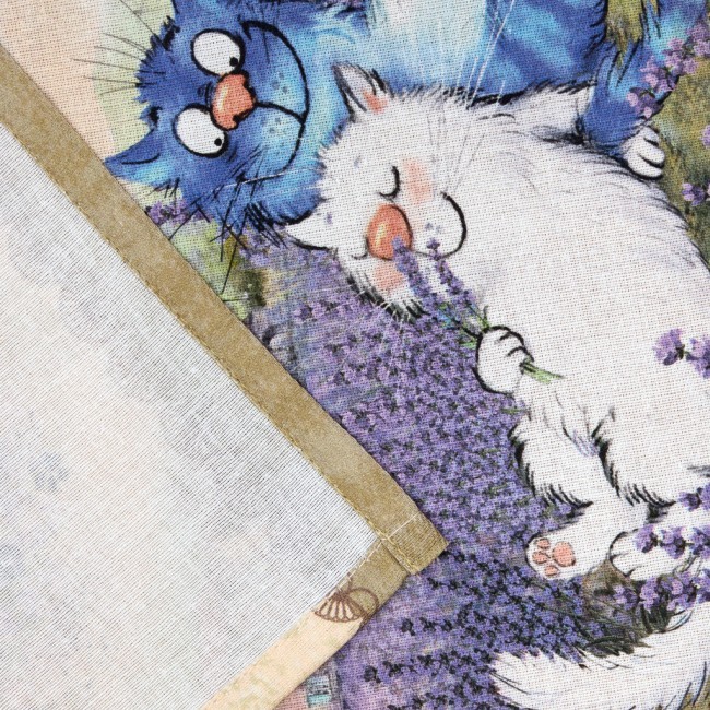 Набор полотенец из 2х шт "синие коты. лаванда",40х70см, 100% хлопок,твил, беж Lefard (850-718-61)