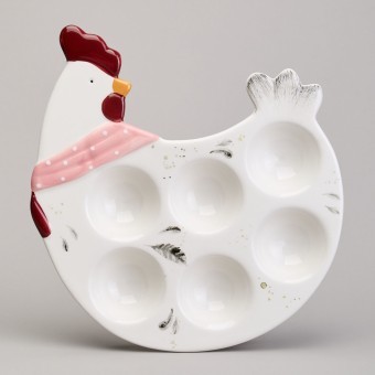 Блюдо на 6 яиц lefard "funny hens" в форме курочки 24,3*22*3 см Lefard (358-2293)
