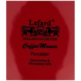 Кружка "кофемания" 340 мл, красная Lefard (756-232)