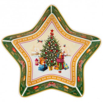 Блюдо lefard "елка" звезда 17,5х17,5х3,5 см зеленое Lefard (85-1610)