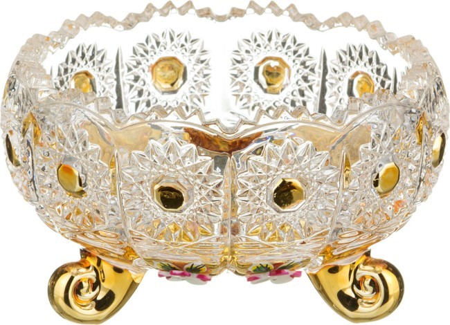 Конфетница "lefard gold glass" диаметр=11 см. высота=7 см. Lefard (195-100)