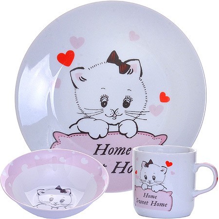 Набор детский 3 пр."Котёнок" LR (х12) " (30549) Набор детский 3 пр."Котёнок" LR (х12) " (30549)