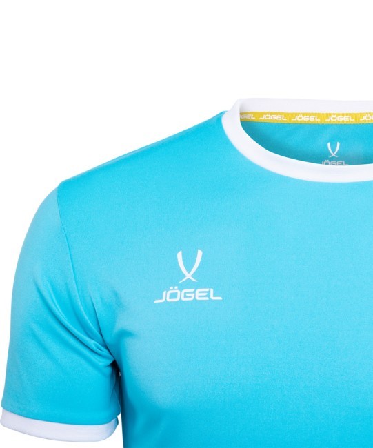 Футболка футбольная JOGEL CAMP Origin, бирюзовый/белый, детский (702176)