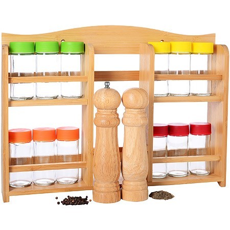 Набор баночек для приправ,специй и сыпучих продуктов 15пр (24 специи внутри) БАМБУК МВ (23259) Набор баночек для приправ,специй и сыпучих продуктов 15пр (24 специи внутри) БАМБУК МВ (23259)