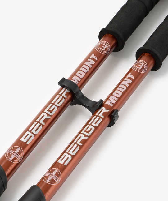 Треккинговые палки Berger Hiking Mount, 65-135 см, 3-секционные, терракотовый (2119449)