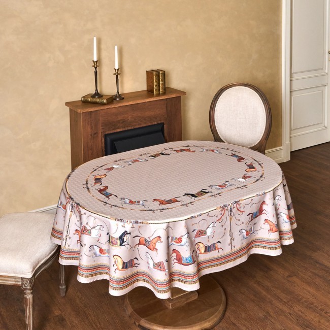 Скатерть овальная "passage"140х180см ,капучино, 100% хлопок,твил, пропитка Lefard (850-760-4) Скатерть овальная "passage"140х180см ,капучино, 100% хлопок,твил, пропитка Lefard (850-760-4)