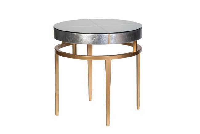 Стол журнальный "Futuro" серебристый d61*61см (TT-00006459) Стол журнальный "Futuro" серебристый d61*61см (TT-00006459)